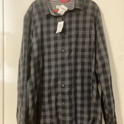 Men Sun & Stone button down long sleeve shirt XXL