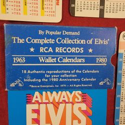 Elvis RCA Records 1(contact info removed) Cmplt Boxed Collection Wallet Calendars 1979 Boxcar