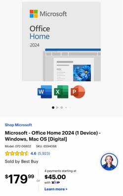 Microsoft - Office Home 2024 (1 Device) - Windows, Mac OS [Digital]