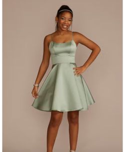 Satin Spaghetti Strap Mini Dress
