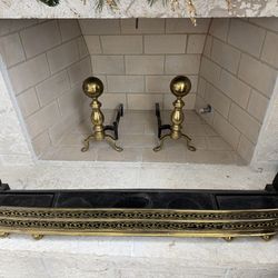 Fireplace Andiron And Fender Antiques