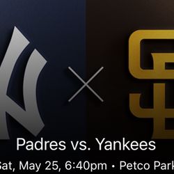 Padres vs Yankees - Sat. 5/25 - Section 113 