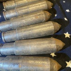 Lot of 10 Inert Solid Steel Projectile Bodies – Military Surplus Display