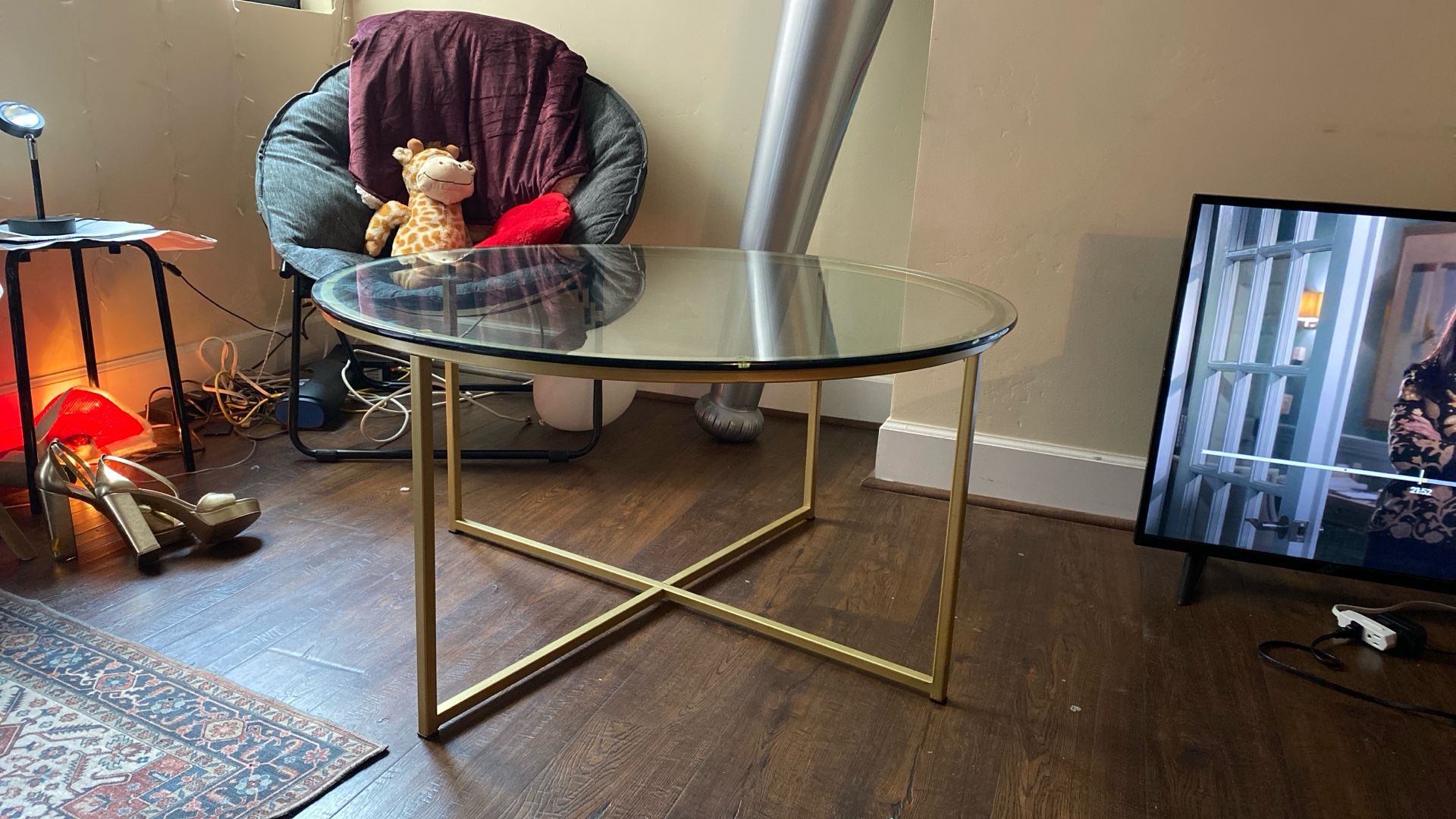 Circular Glass Coffee Table 