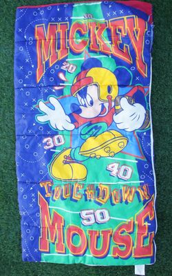 Vintage mickey mouse Disney sleeping kids bag football childs