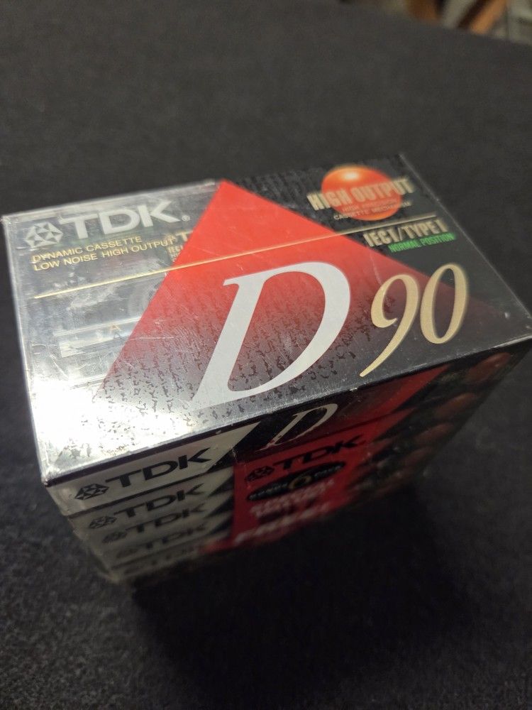 TDK D90 6-Pack Cassette Tapes New In Wrap