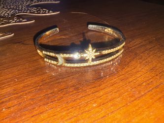 Gold Twinkle And Moon Cuff Bracelet Anne Klein 