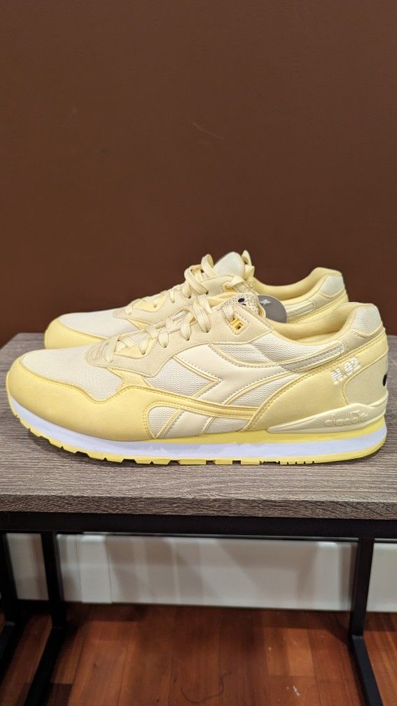 Diadora N92 "Gelato" Yellow White Sneakers Mens Size 13 Brand NEW