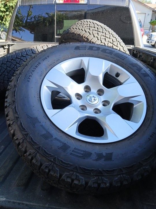 Slightly Used All Terrain Tires Ram Wheels Included