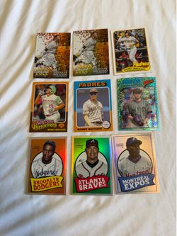 Baseball cards x9