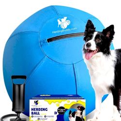 Ball for Dogs - 25” Cover for Australian Shepard, Collie, Cattle & All Herding Dogs Over 27 Pounds - Heavy Duty Dual Layered Cover - Thick Anti-Burst 