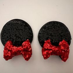 Minnie Mouse Clip In Ears Baby Toddler Size 