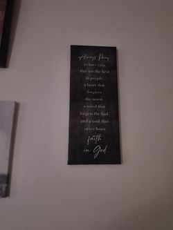 Black Canvas Prayer Picture 