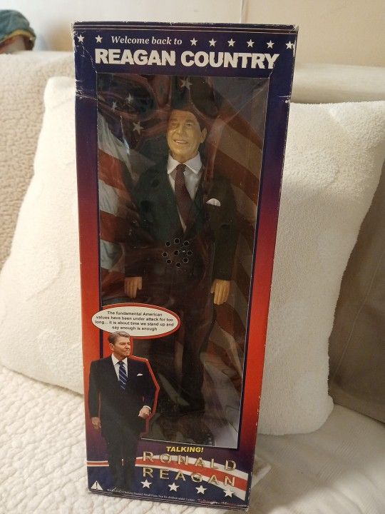 RONALD REAGAN DOLL ( TALKING) FACTORY SEALED, Never OPENED! Now, $30.00 WORKS !!