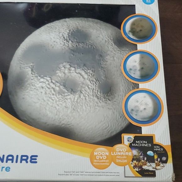 Discovery kids remote control lunar phase moon lamp + moon dvd