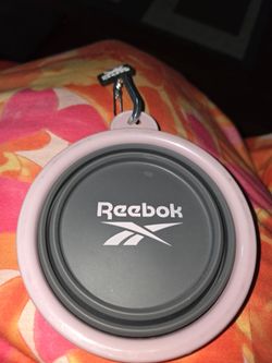 Reebok collapsible travel  pink-puplelish doggie water bowl