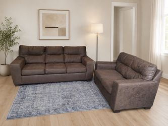 Matching Sofa & Loveseat Set — Rich Brown