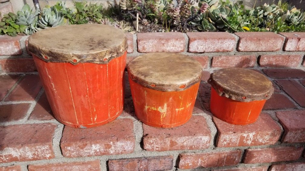 Set Of 3 Hand Drums