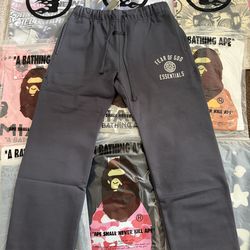 Navy Blue Fear Of God Essentials Sweats