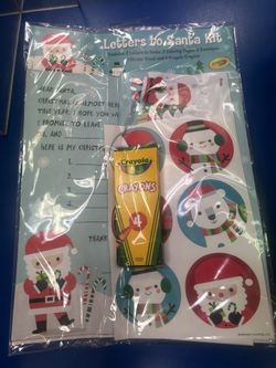 2 Letter To Santa Kit. To Santa 2 Coloring Pages 2 Envelopes 1 Sticker Sheet And 4 Crayons.