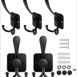 Coat Hooks Hanging Hat Hook for Wall Mounted Dot Coat Hooks Decorative Wall Hooks for Hanging Coat,Hat,Towel,Scarf, Bag,Key,Backpacks etc (Black)