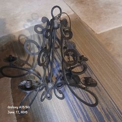 Hammered Iron Chandelier