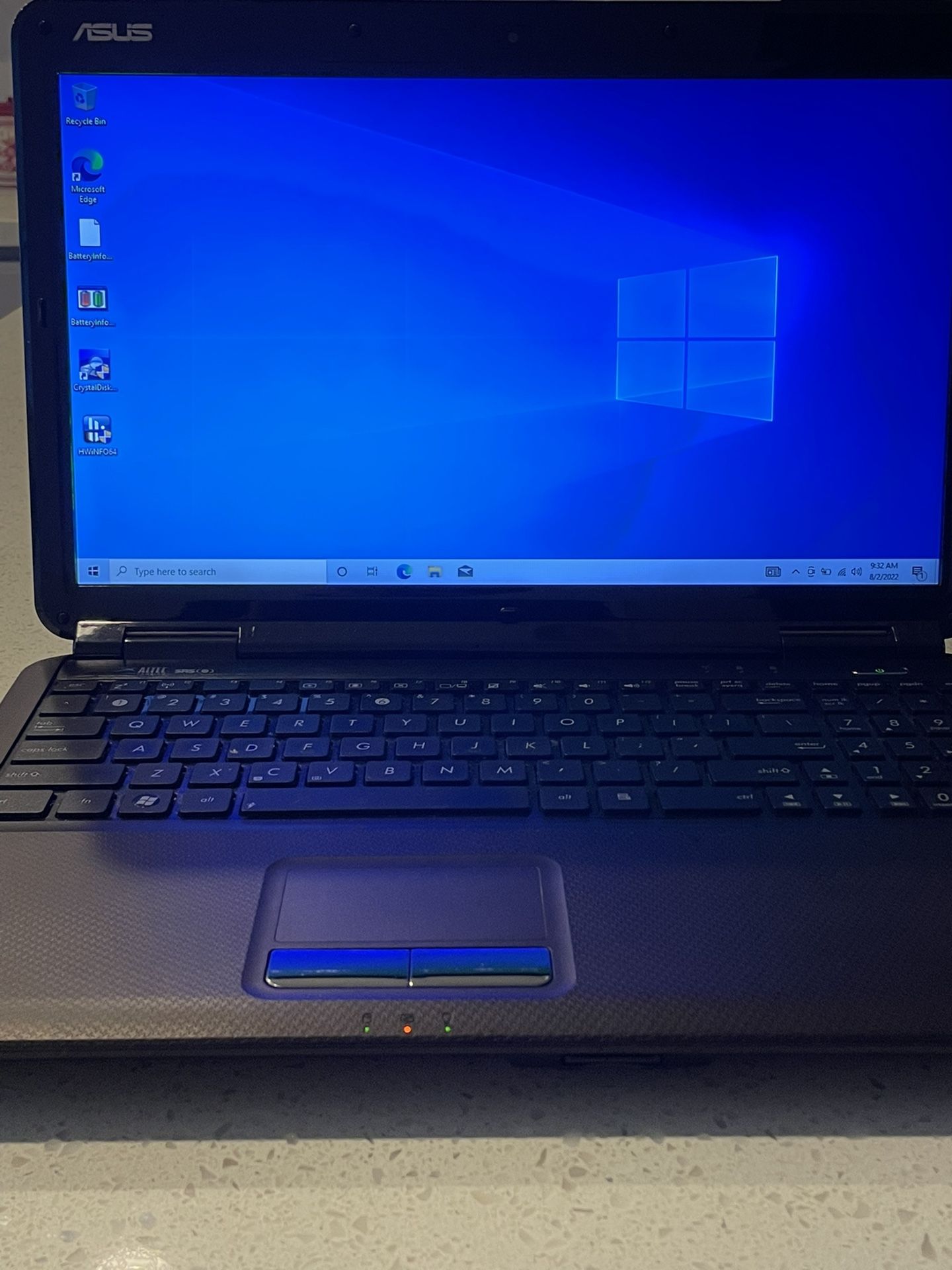 Laptop Asus K501 15.6" Intel Pentium Dual Core T4500 2.30GHz 4GB RAM 320GB HDD