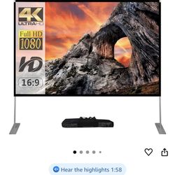 Outdoor Projector Screen with Stand 100 Inch