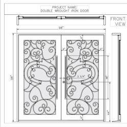 98 x 98 iron door
