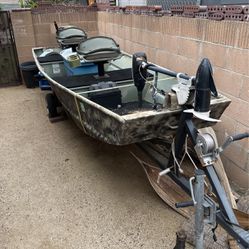 Small Fishing boat With Trolling Motor