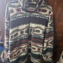 Vintage 90's Patagonia Fleece Synchilla Aztec print sz L