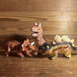Lot Of 3 Vintage Dinos