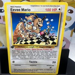 Pokémon – Eevee Mario (Custom Fan-Made Card)