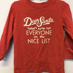 Cat & Jack Dear Santa Toddler Shirt - Size 3T