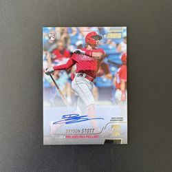 Bryson Stott 2022 Stadium Club ROOKIE ON-CARD AUTO Phillies RC #SCBA-STOT