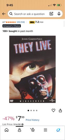 They Live.   DVD