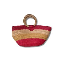 NY: Bracelet Handle Straw Bag