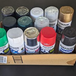 Various Spray Paint Cans, Colors, Hammered, Varnish