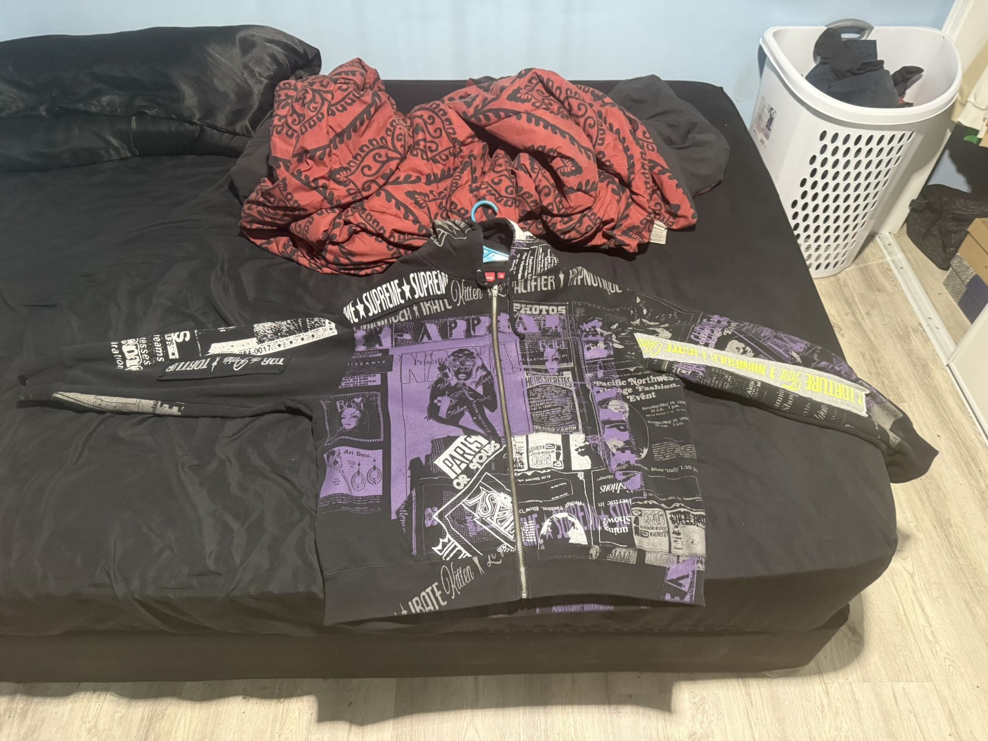 Supreme Collage Zip Up Hooded Sweatshirt