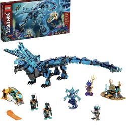 LEGO NINJAGO Water Dragon Toy, 71754 Building Set with 5 Minifigures and Weapons, Ninja Gifts for 9 Plus Years Old Kids, Boys & Girls