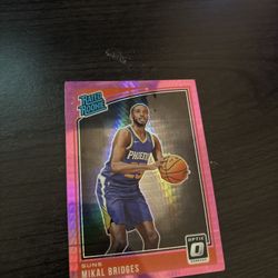 Mikal Bridges 2018 Optic #200 Pink /25 Rookie PSA 10