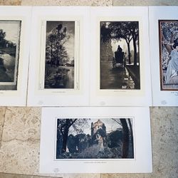 5 ANTIQUE PHOTOS Portfolio of Art Burr Pub. Co. New York