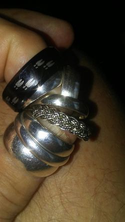 Sterling silver. Bands ring