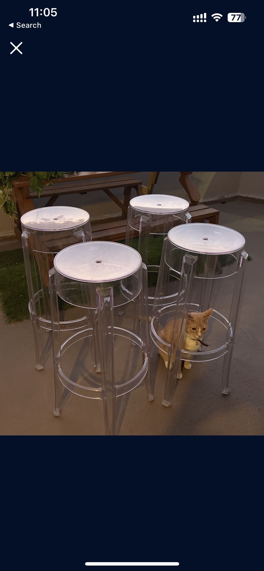 4 Acrylic Stools