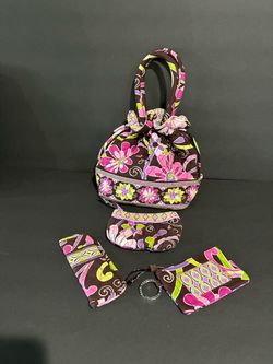 Vera Bradley  Draw string satchel bag w/accessories