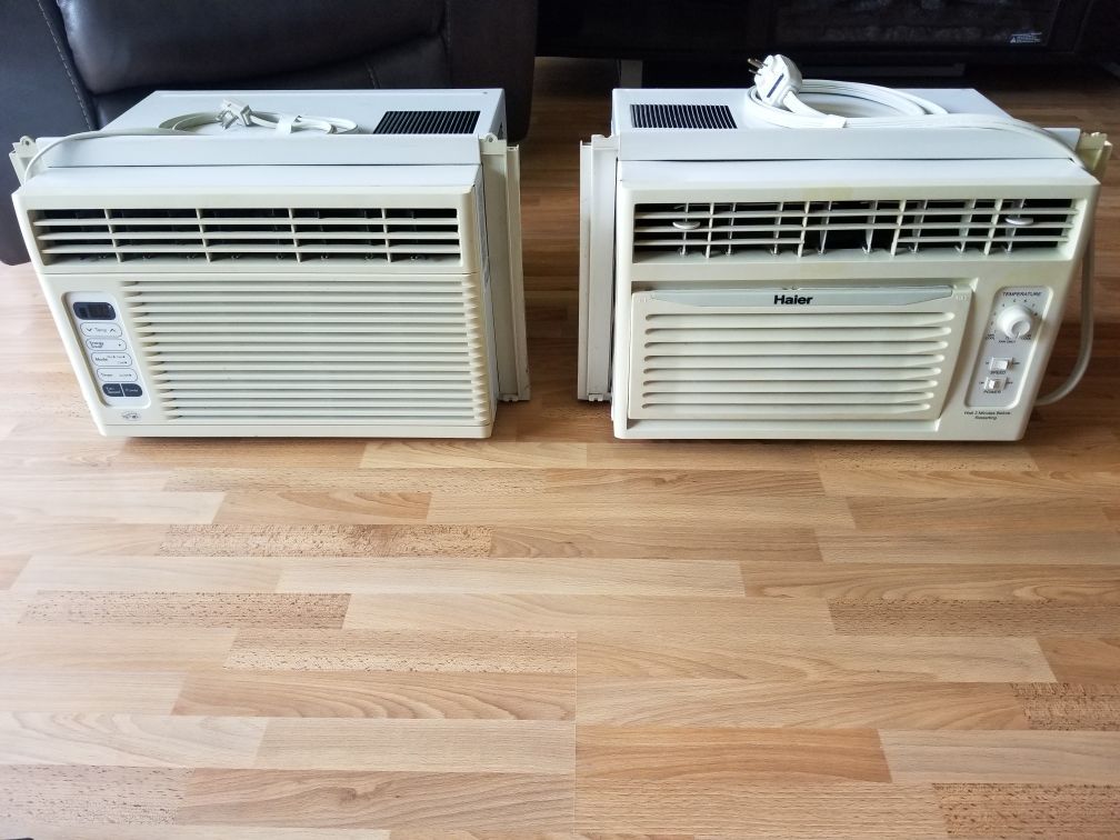 Haier and Hampton Bay window air conditioner AC - 6000 btu - 2pcs