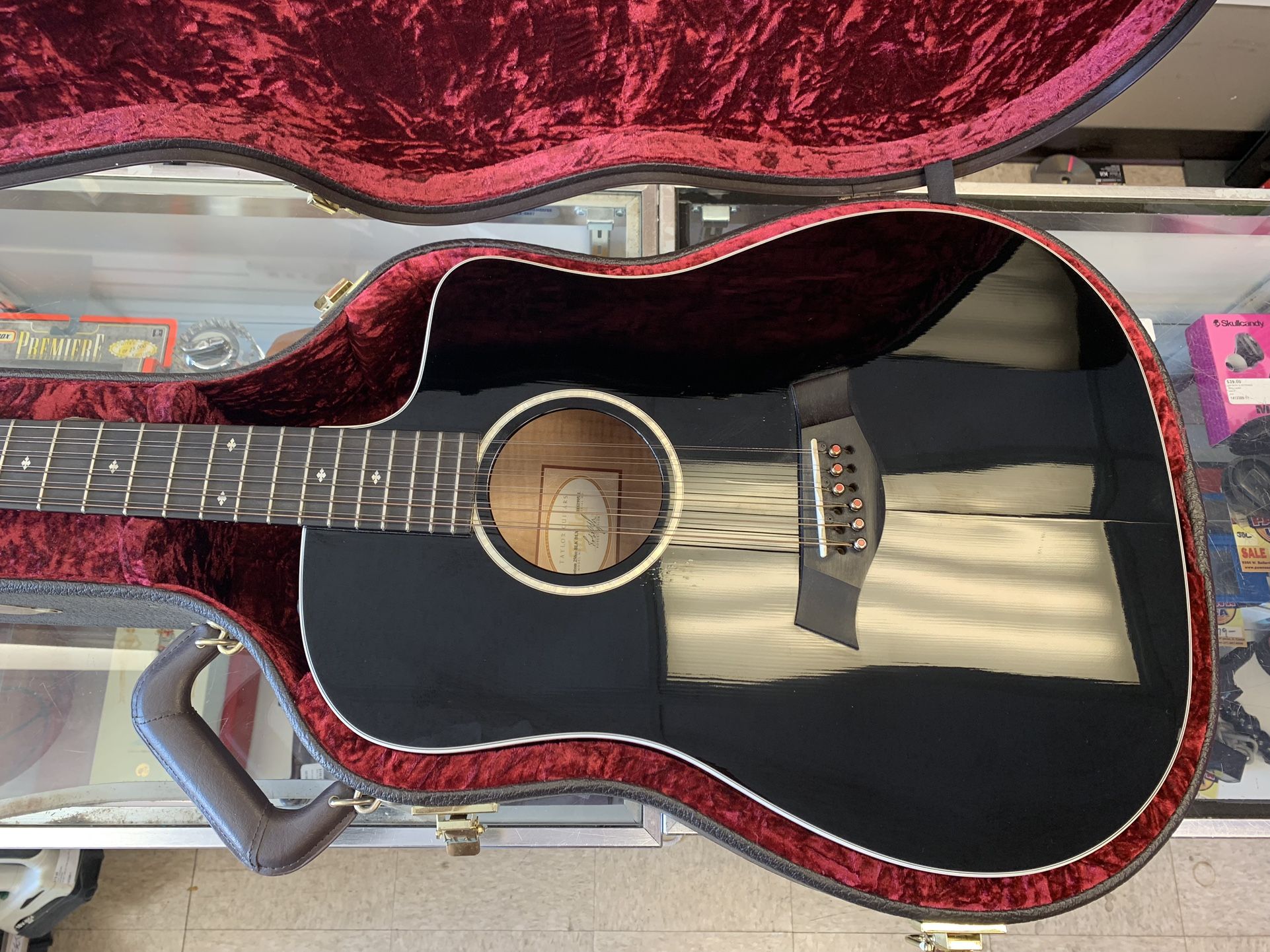 Taylor 250ce-BLK Plus Guitar with Case!
