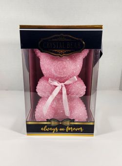 NEW CRYSTAL BEAR ALWAYS AND FOREVER COLLECTIBLE PINK BUBBLEGUM COLOR BEAR 