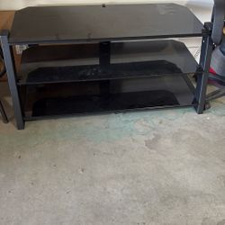 TV  Stand 3 Tier Black Glass $25
