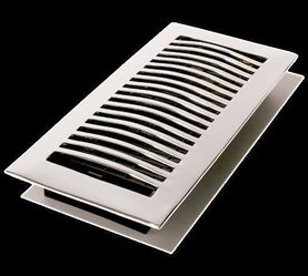 Signature Hardware Dome Floor Register w/ Louvers 8" x 12" (Chrome) DOM-812-CH
